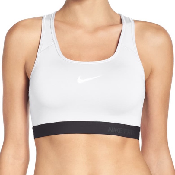 Women’s White NikePro Sports Bra